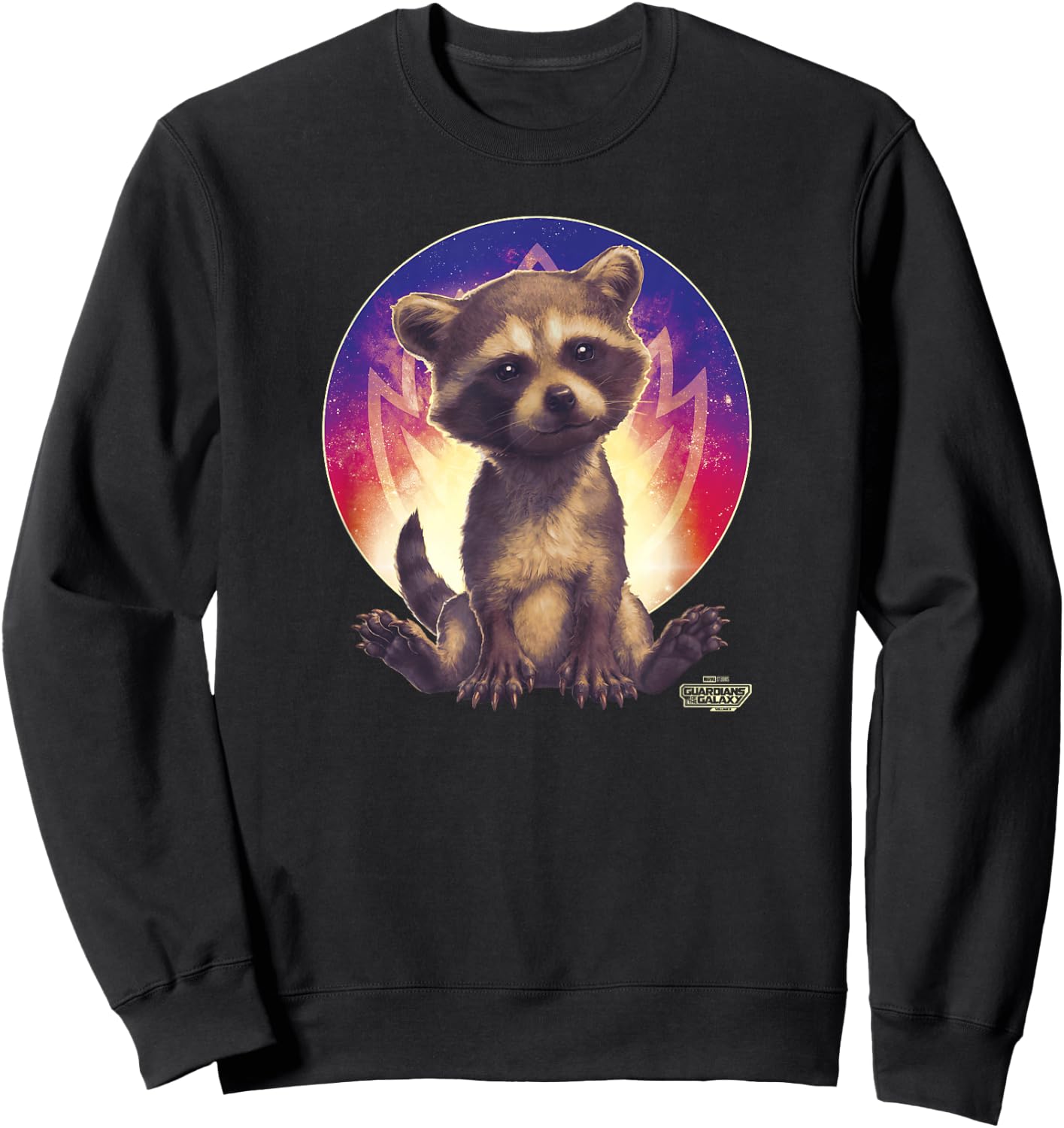 Marvel Guardians of the Galaxy Vol. 3 Baby Rocket Portrait Sweatshirt - Sweatshirt | Black