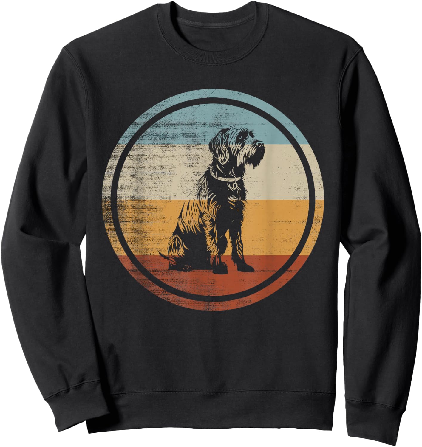 Wirehaired Pointing Griffon Dog Retro Vintage Design Sweatshirt - Sweatshirt | Black