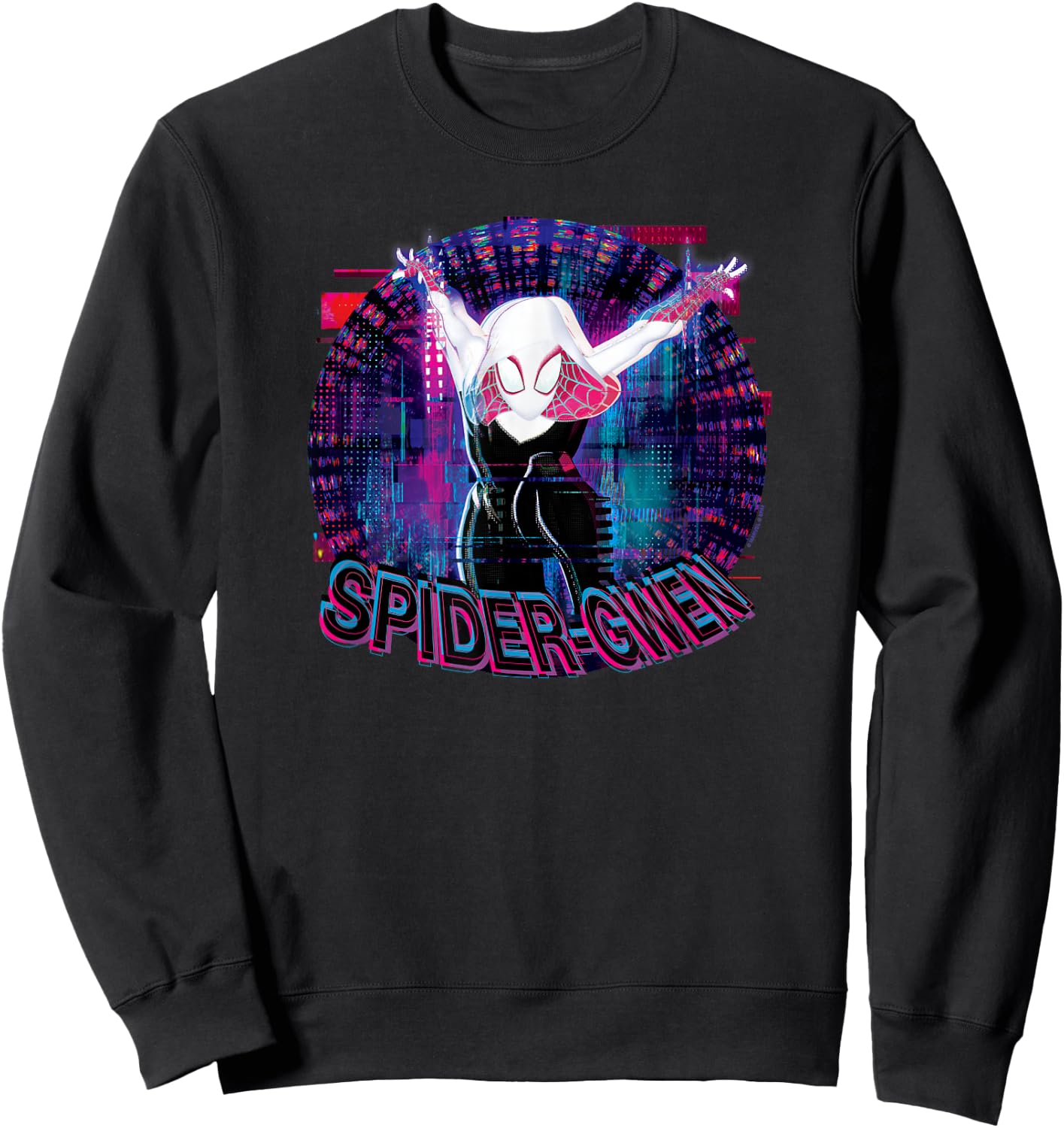 Marvel Spider-Man Across The Spider-Verse Part 1 Glitch Gwen Sweatshirt - Sweatshirt | Black