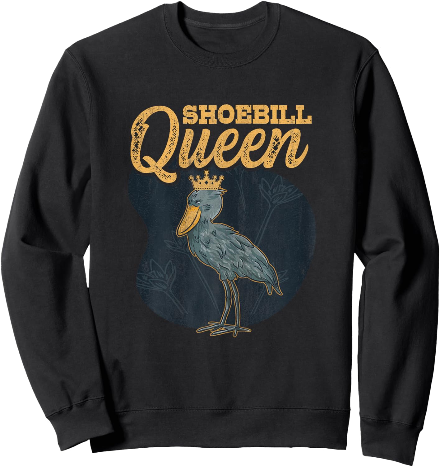 Shoebill Queen Design for a Shoebill stork lady Sweatshirt - Sweatshirt | Black