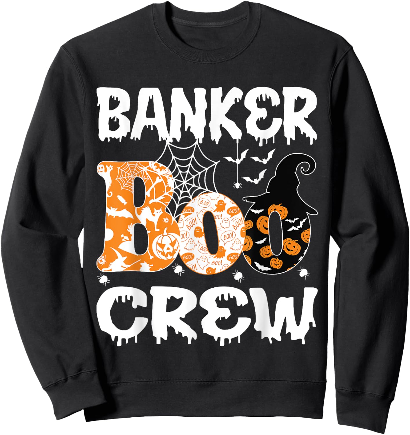 Banker Boo Crew banker halloween costume banker halloween Sweatshirt - Sweatshirt | Black