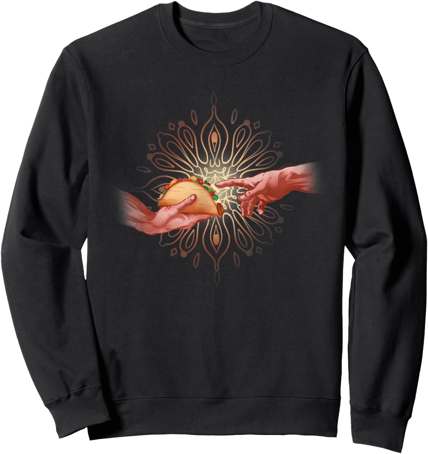 Taco Creation Funny Mexican Chicano Art Sweatshirt - Sweatshirt | Black