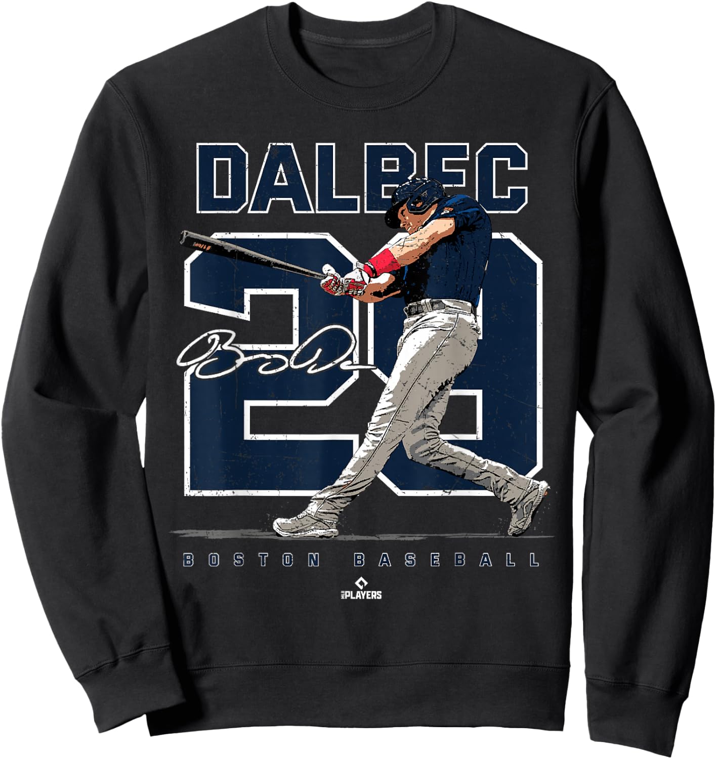 Number and Portrait Bobby Dalbec Boston MLBPA Sweatshirt - Sweatshirt | Black