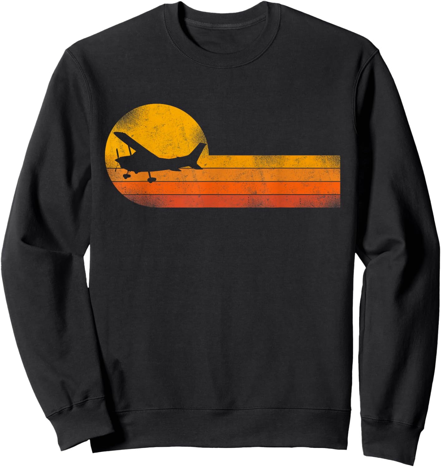 Airplane Pilot Vintage Sweatshirt - Sweatshirt | Black