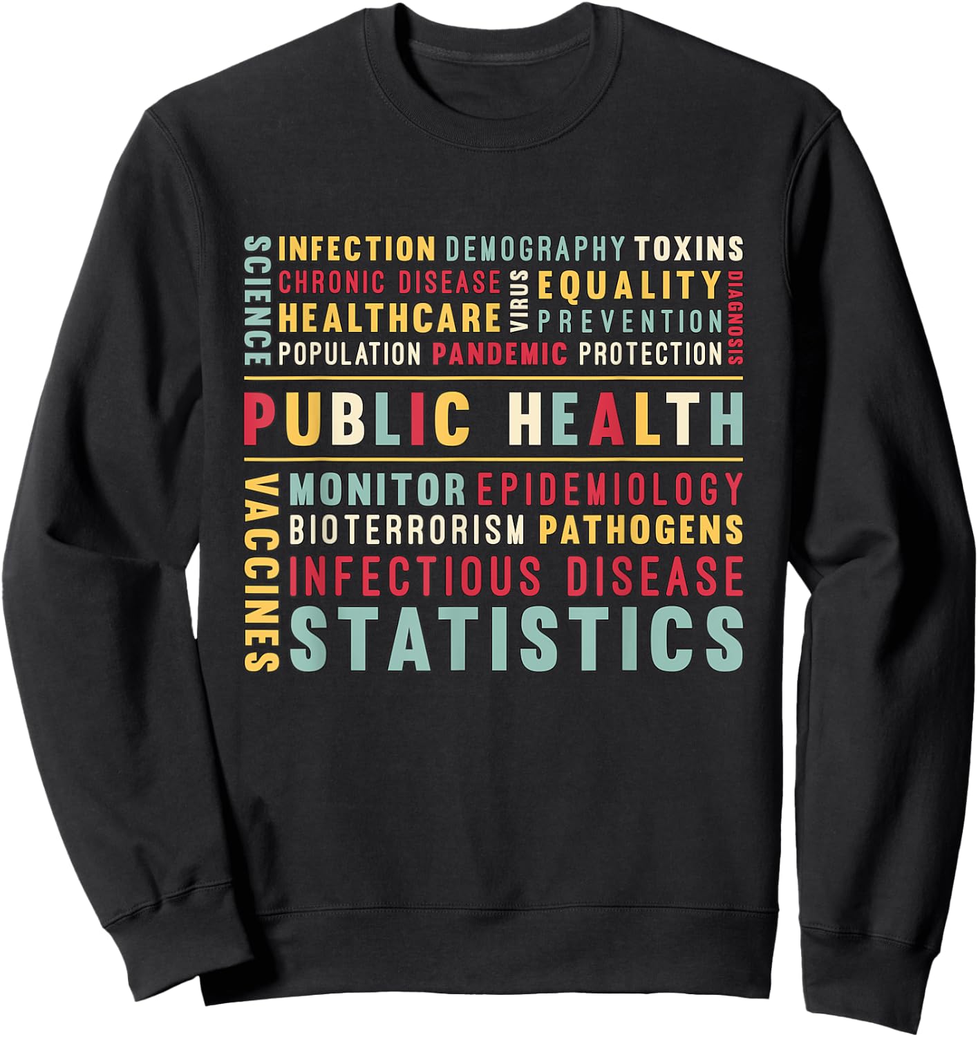 Public Health Loves Blood Donation Public Health Worker Sweatshirt - Sweatshirt | Black