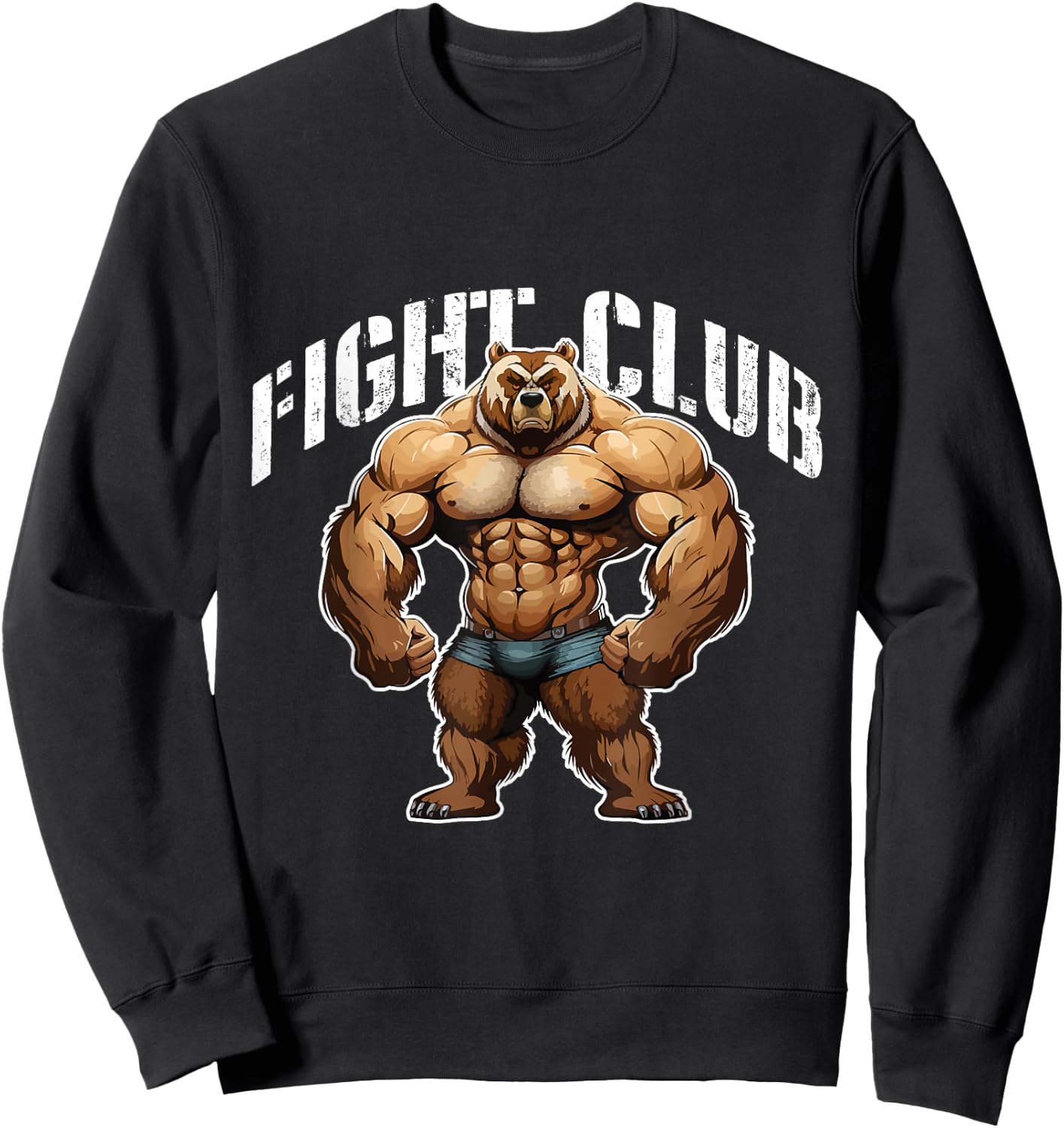 Bear Beast Muscles | Boxing Workout Gym MMA Fight Club Sweatshirt - Sweatshirt | Black