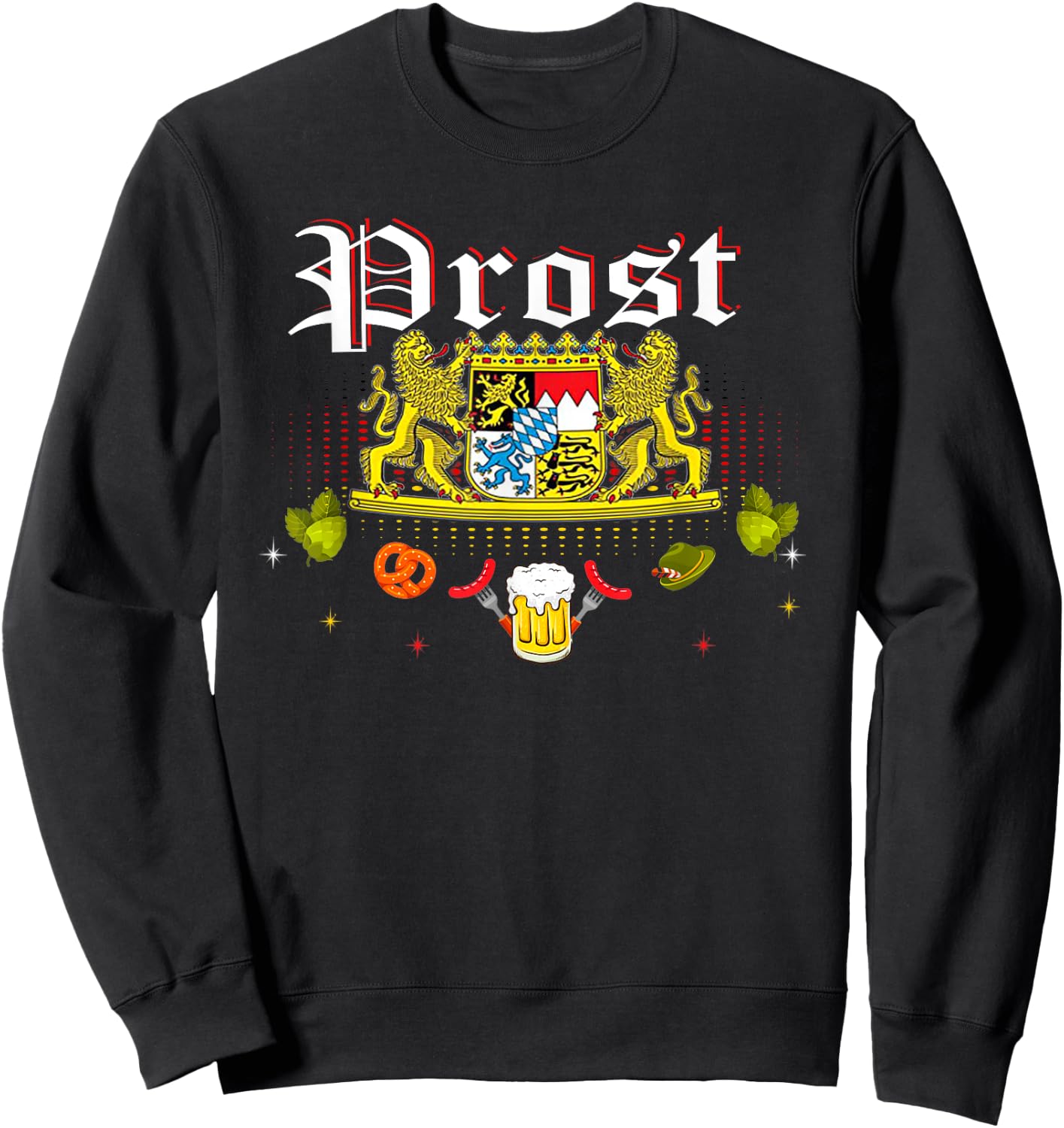 Vintage Oktoberfest Munich Prost!, Munchen Oktober Gifts Sweatshirt - Sweatshirt | Black