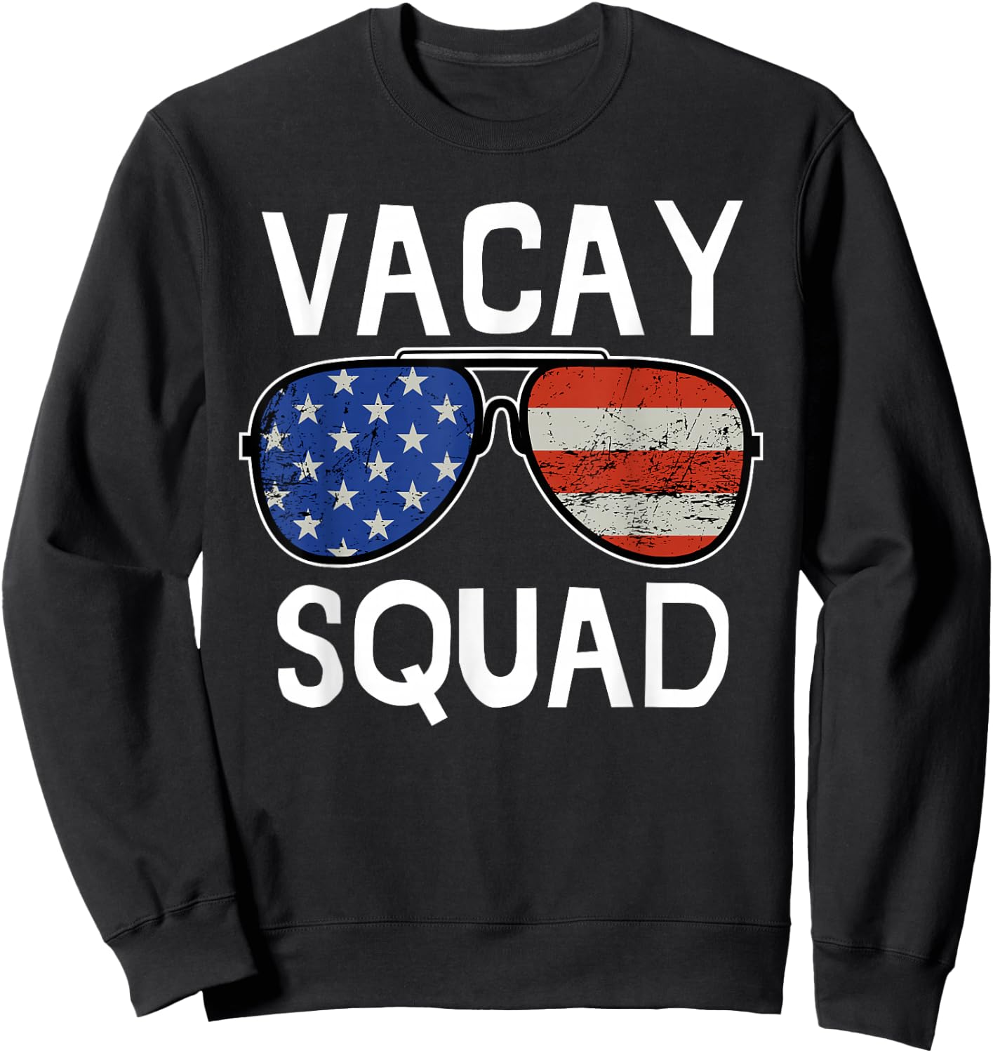 Vacay Squad Summer Vacation Family Friends Trip Matching Sweatshirt - Sweatshirt | Black