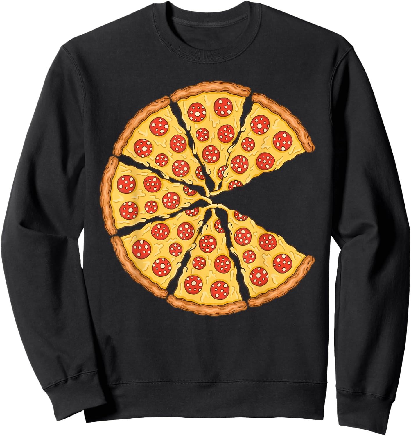 Pizza Costume Cute Pizza Slice Couple Matching Pizza Lovers Sweatshirt - Sweatshirt | Black