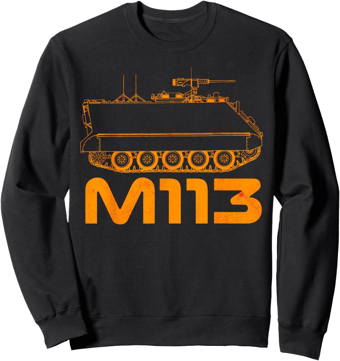 M113 Armored Personnel Carrier USA America American Military Sweatshirt - Sweatshirt | Black