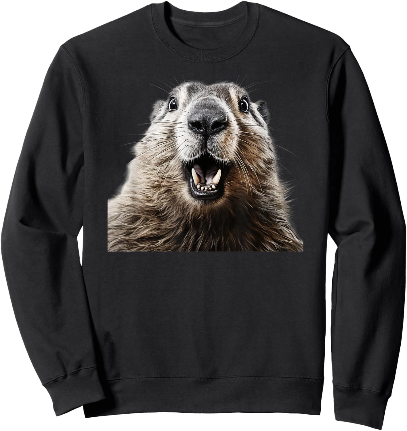 Funny Marmot Sweatshirt - Sweatshirt | Black