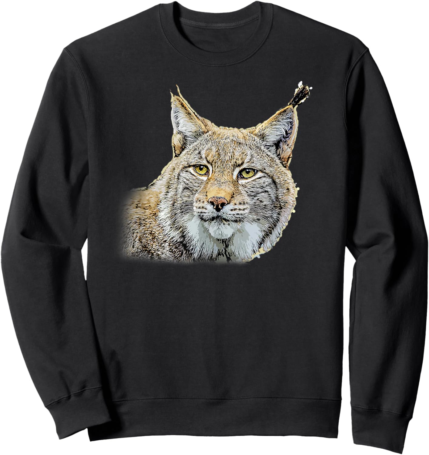 Lynx design lynxes wild cats gift Sweatshirt - Sweatshirt | Black