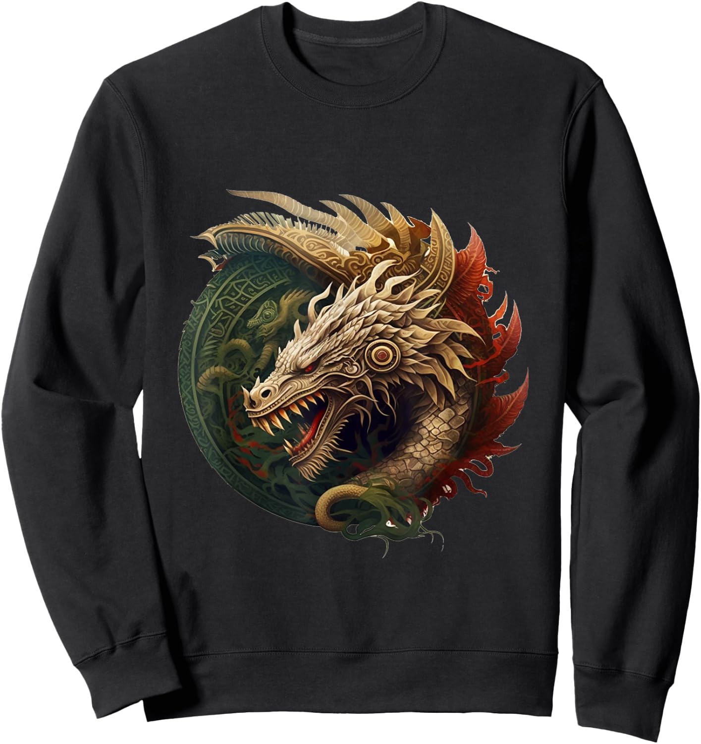 Aztec Quetzalcoatl Mexican Mythology Ouroboros Aztec God Sweatshirt - Sweatshirt | Black