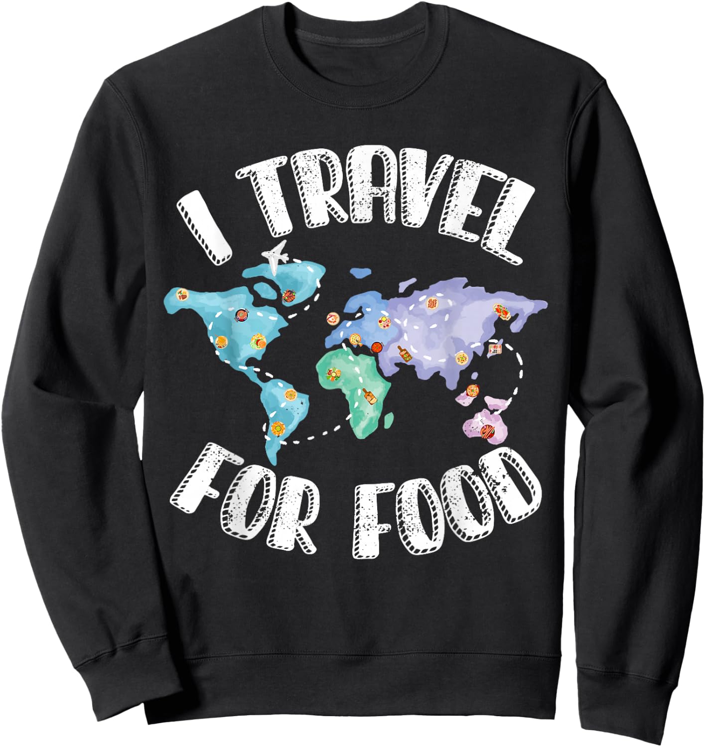 I Travel For Food Sweatshirt - Sweatshirt | Black
