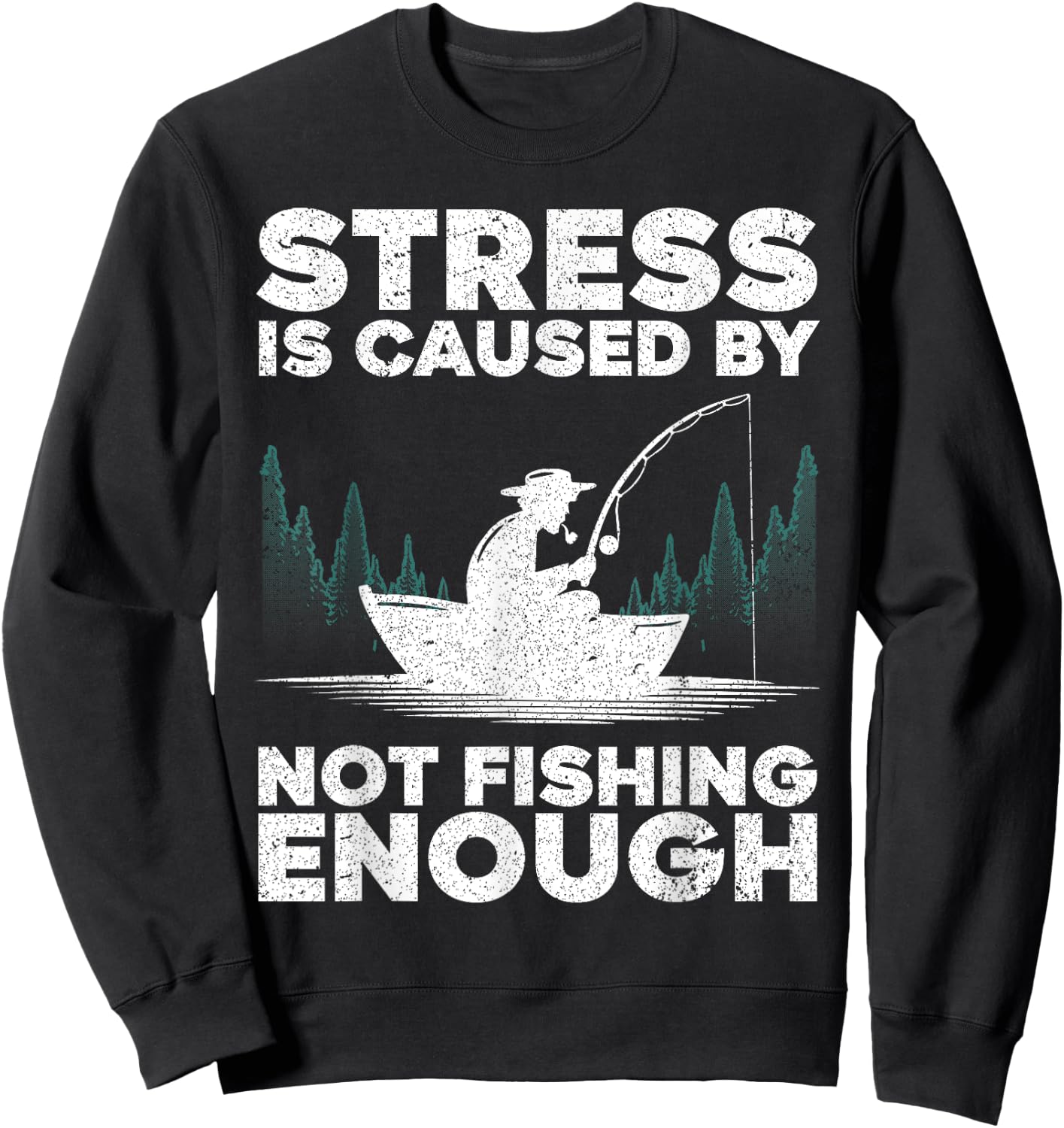 Funny Fishing Design Women Bass Fly Fishing Lovers Sweatshirt - Sweatshirt | Black