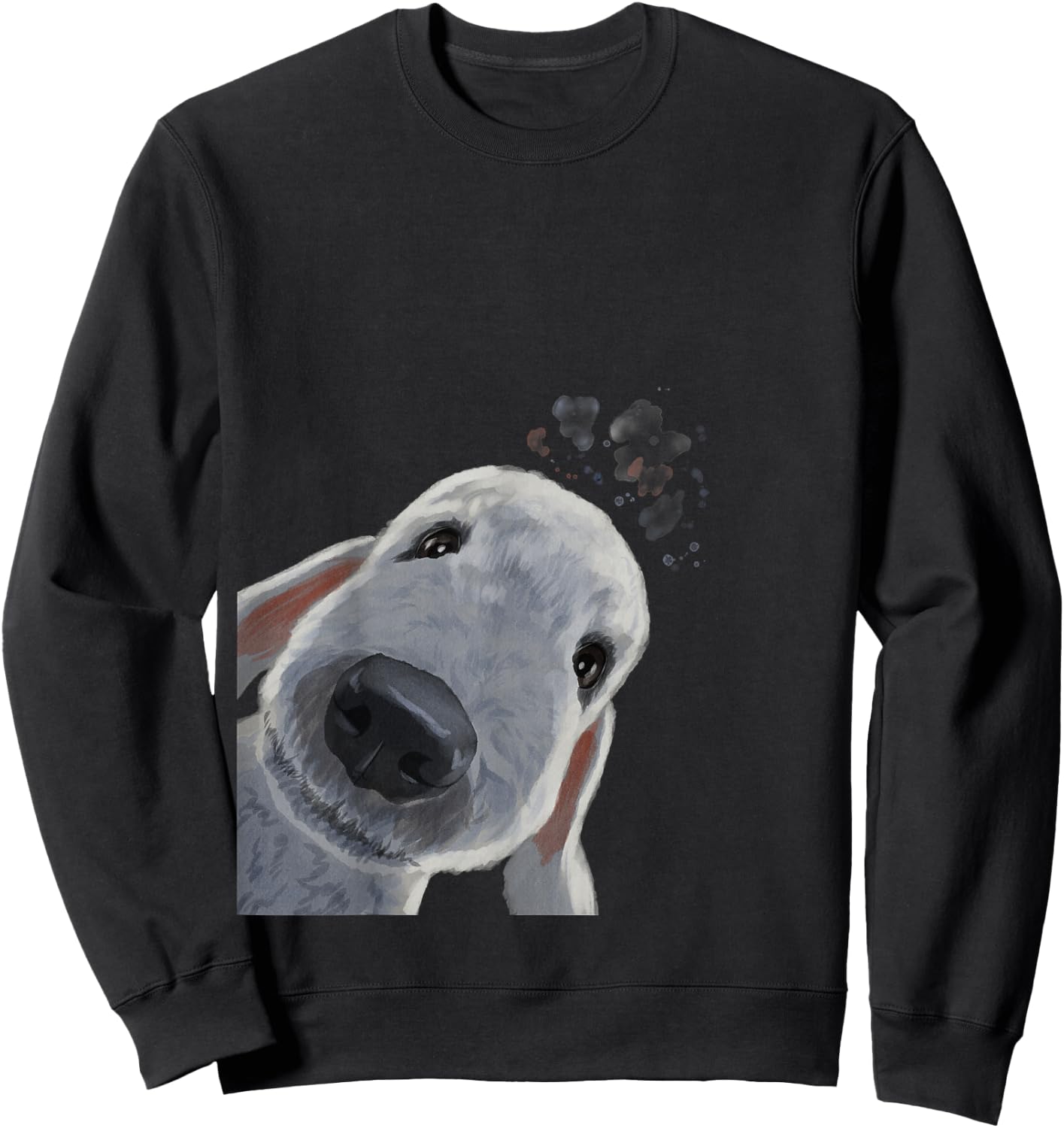 Funny Curious Dog Bedlington Terrier Sweatshirt - Sweatshirt | Black