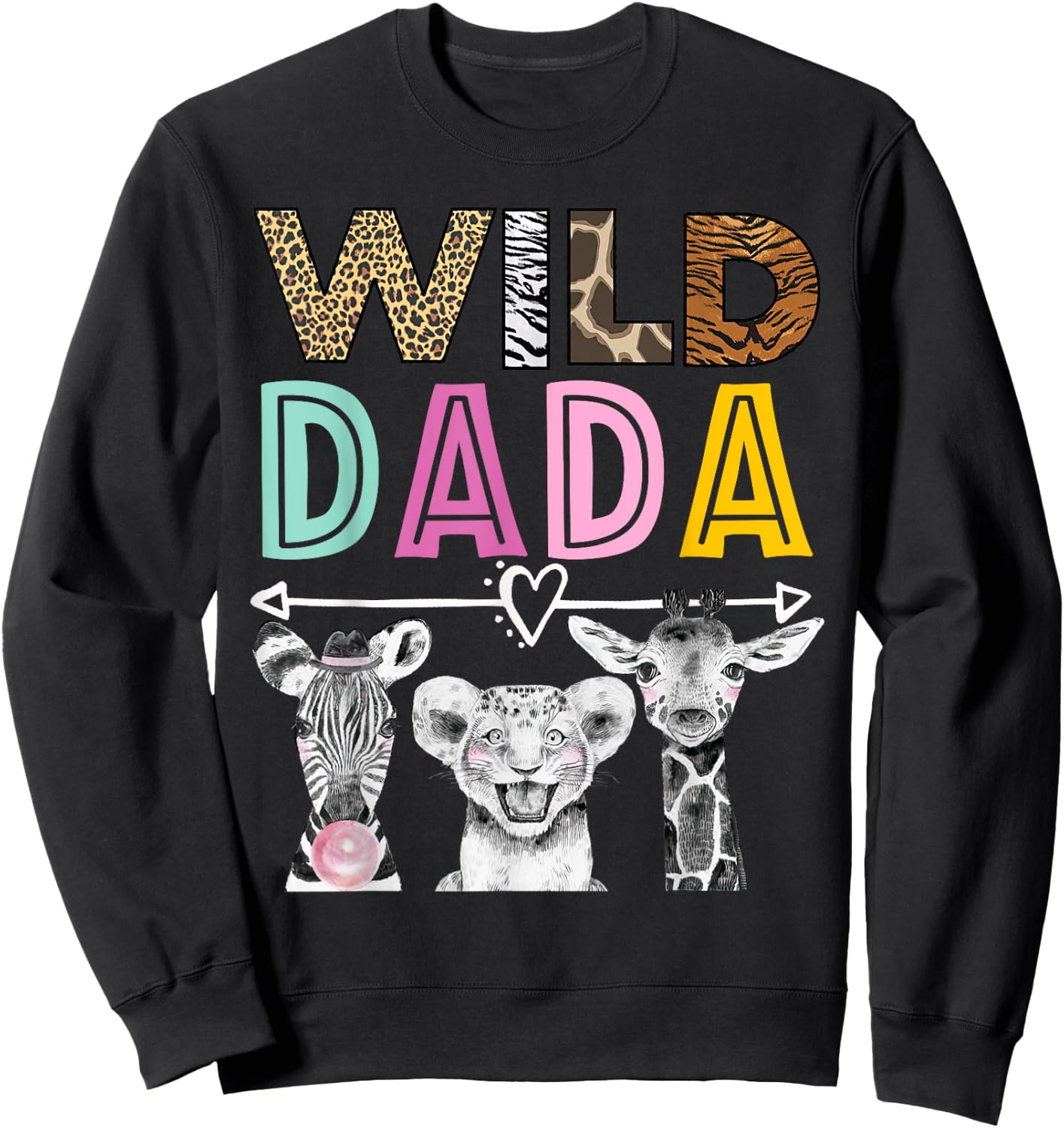 Wild Dada Zoo Theme Birthday Safari Jungle Matching Party Sweatshirt - Sweatshirt | Black