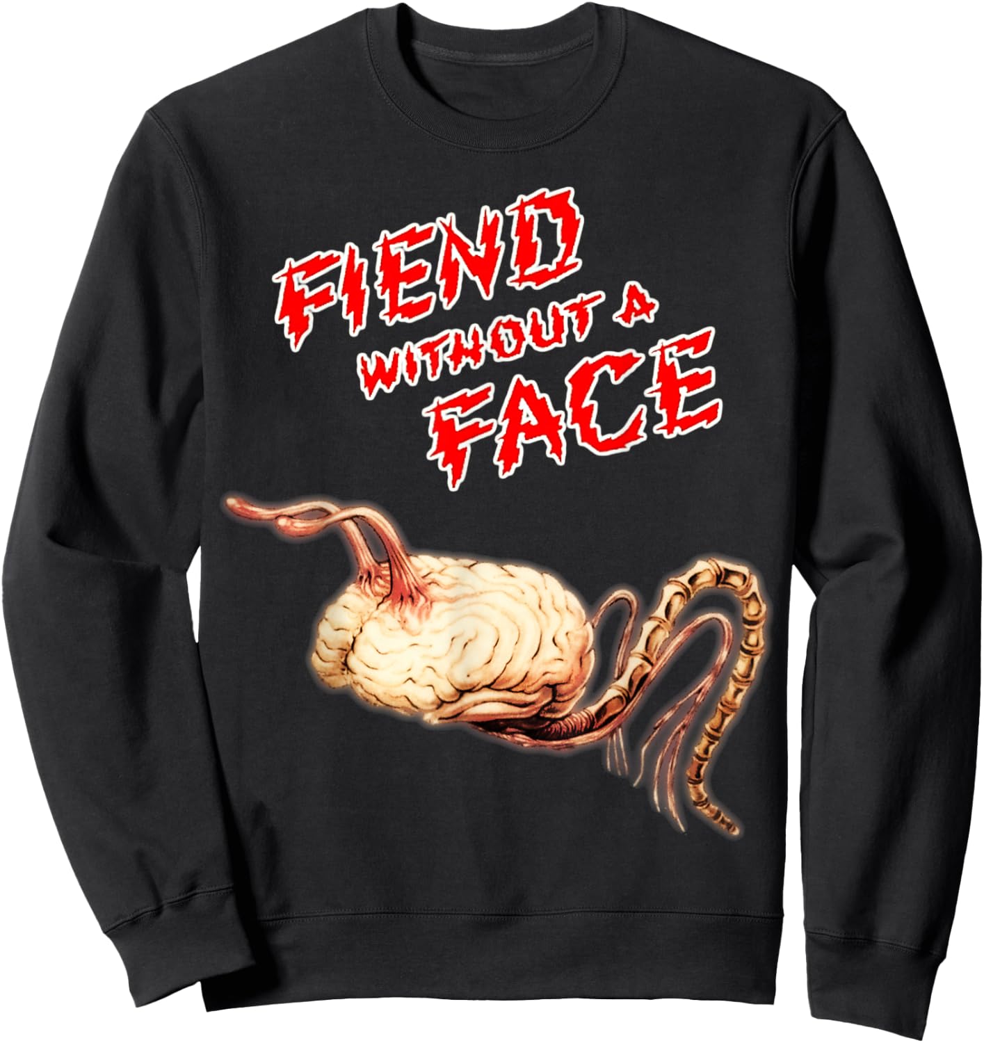 Vintage Horror Monster Fiend Without a Face Sweatshirt - Sweatshirt | Black