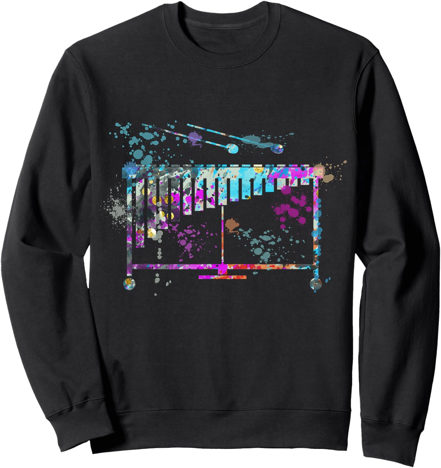 Vibraphone Instrument Silhouette Vibraphones Sweatshirt - Sweatshirt | Black