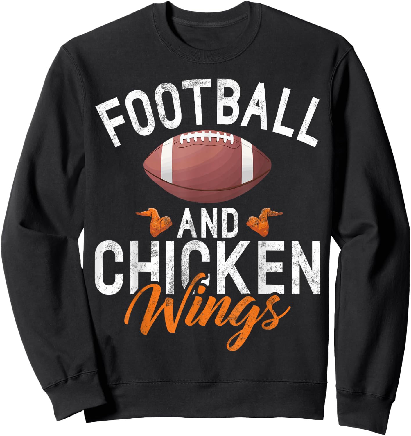 Football and Chicken Wings Sweatshirt - Sweatshirt | Black