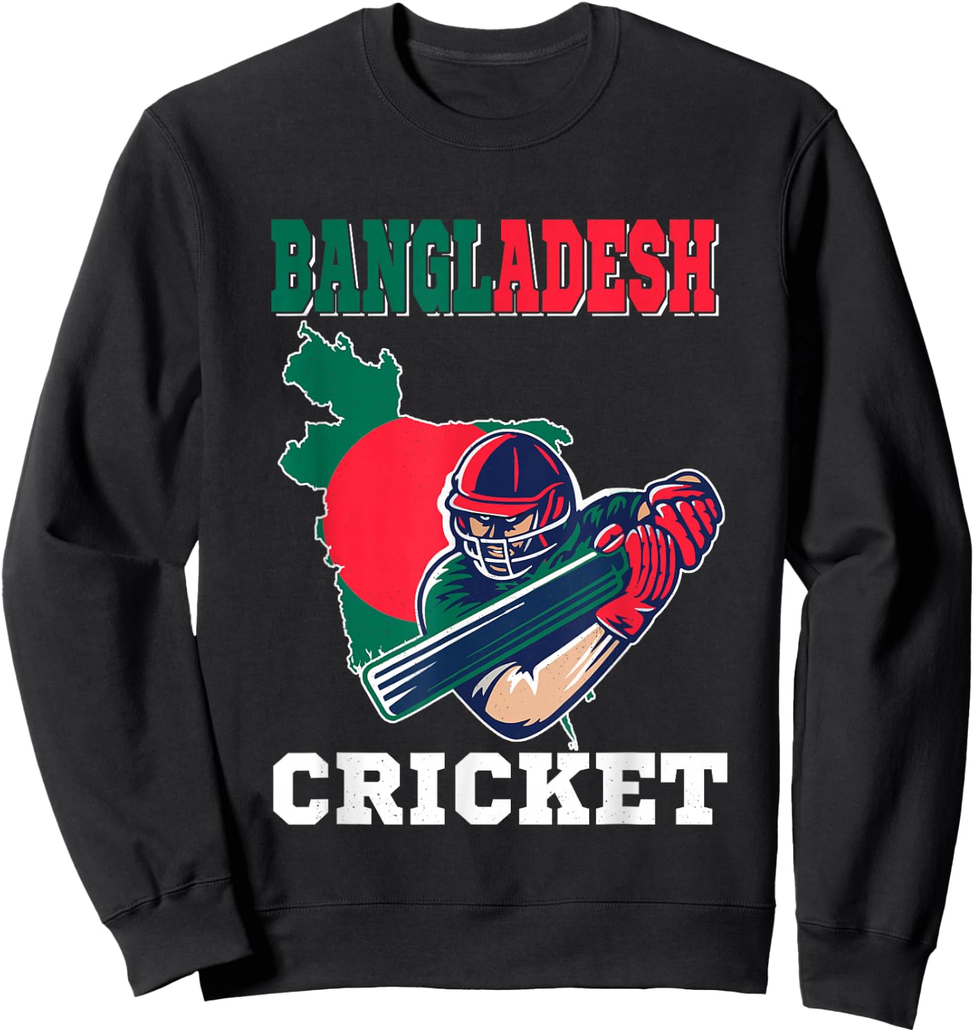 Bangladesh Cricket Player Flag Jersey Bangladeshi Sports Sweatshirt - Sweatshirt | Black