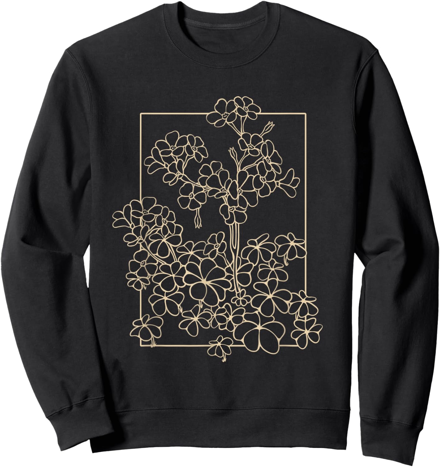 Clover Flower Wildflower Wood Sorrel has Blossoms Sweatshirt - Sweatshirt | Black