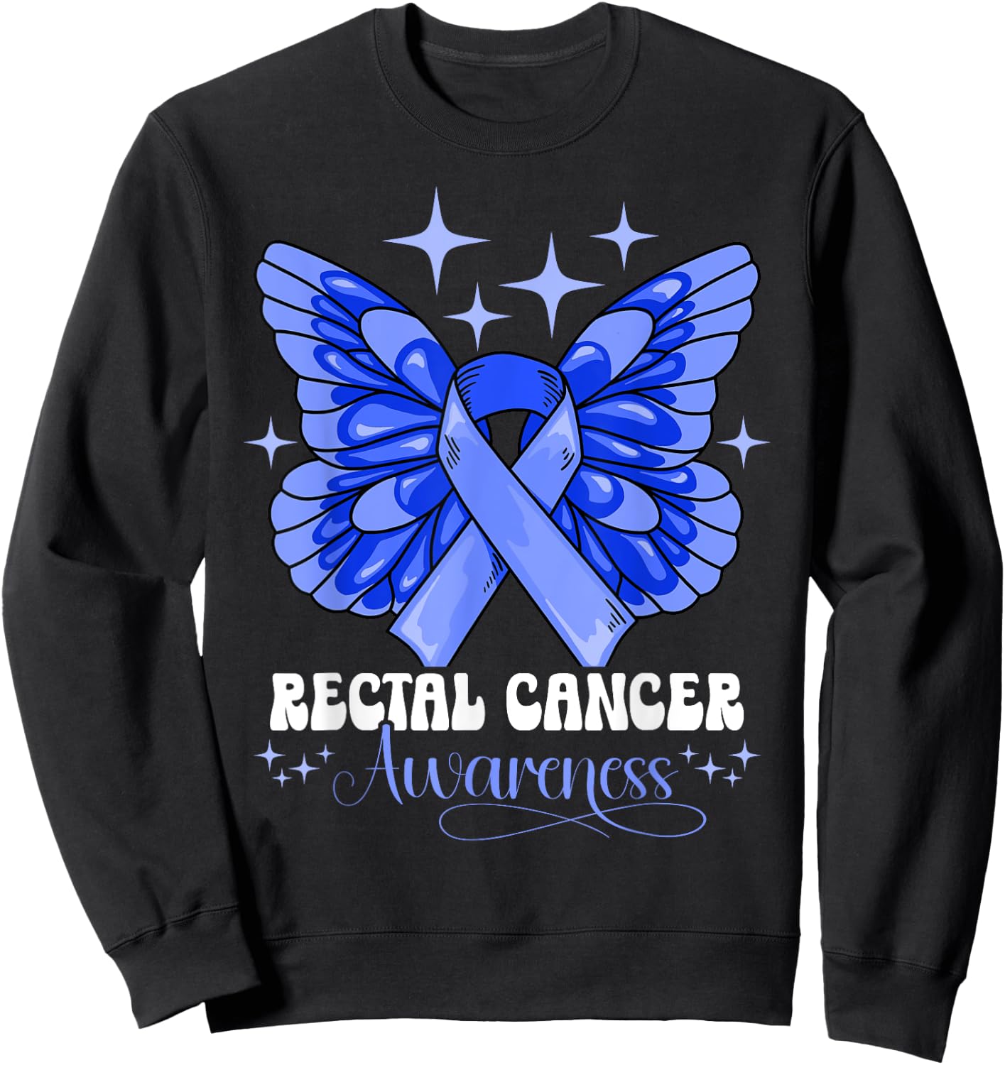 Rectal Cancer Awareness by Rectal Cancer Awareness - Men's -Adults Classic Fit Black Short Sleeve - Small - U-Neck - Modern Classic - Awareness Sweatshirt - Sweatshirt | Black