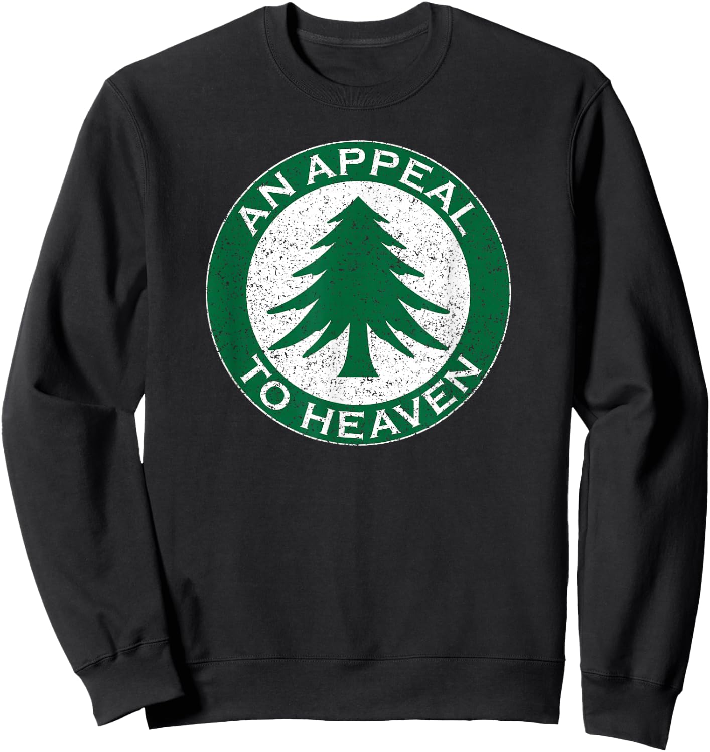 AMERICAN REVOLUTION FLAG AND SYMBOLS AN APPEAL TO HEAVEN FLAG PINE TREE FLAG ROUNDEL NEW ENGLAND -Adults Black Cotton 60% Polyester 40% Short Sleeve Classic Fit Sweatshirt - Sweatshirt | Black