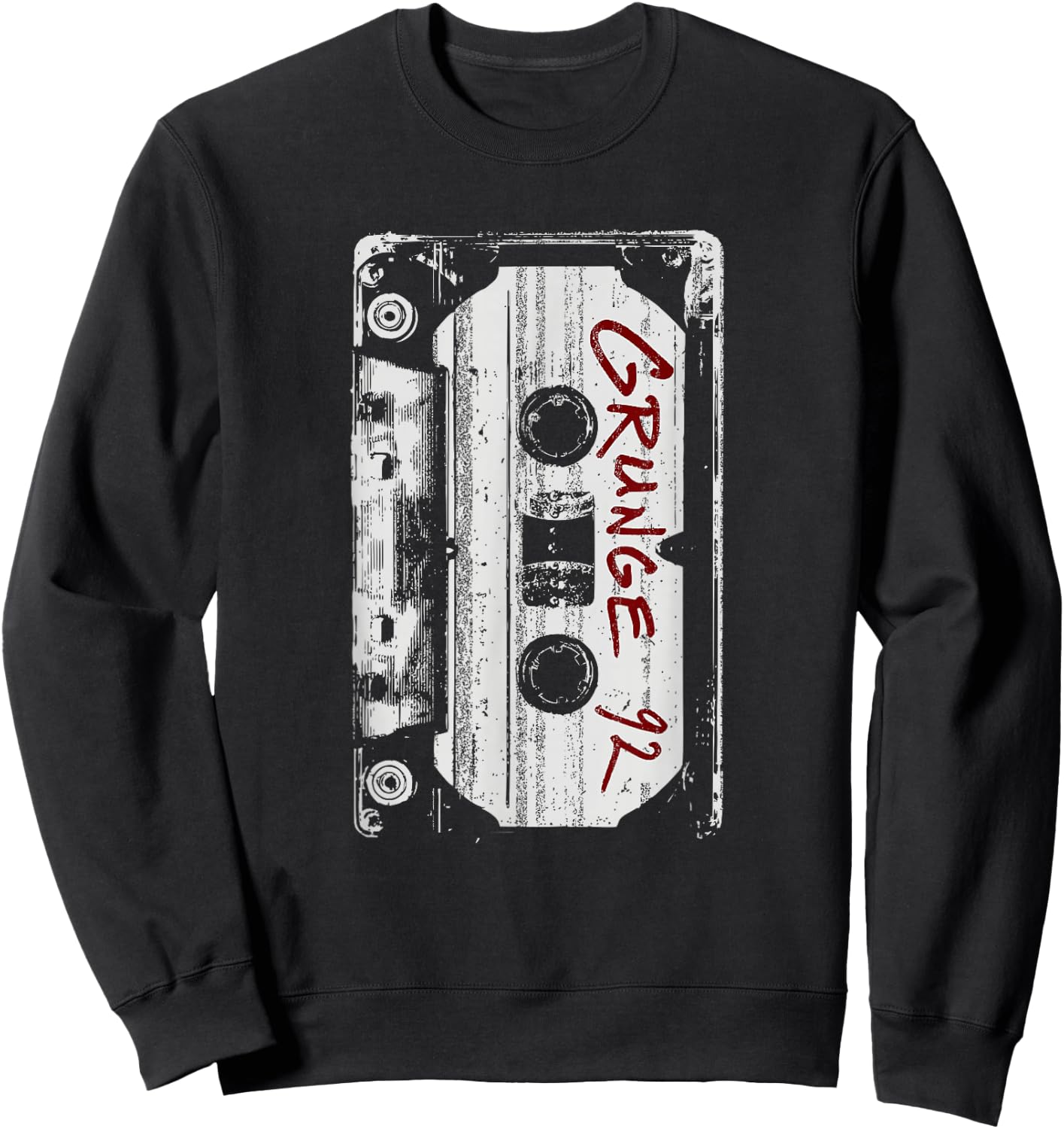 Grunge 90's Vintage Concert Mixtape Retro Sweatshirt - Sweatshirt | Black