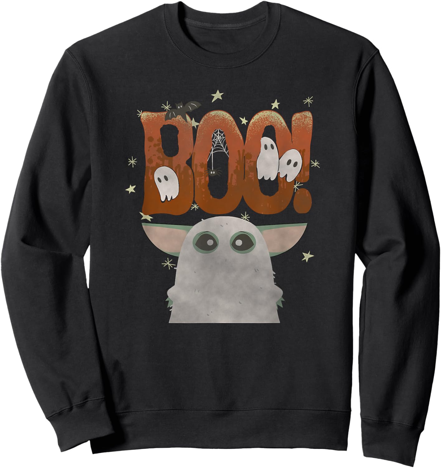 Star Wars: The Mandalorian Halloween Grogu Ghost Boo! Sweatshirt - Sweatshirt | Black