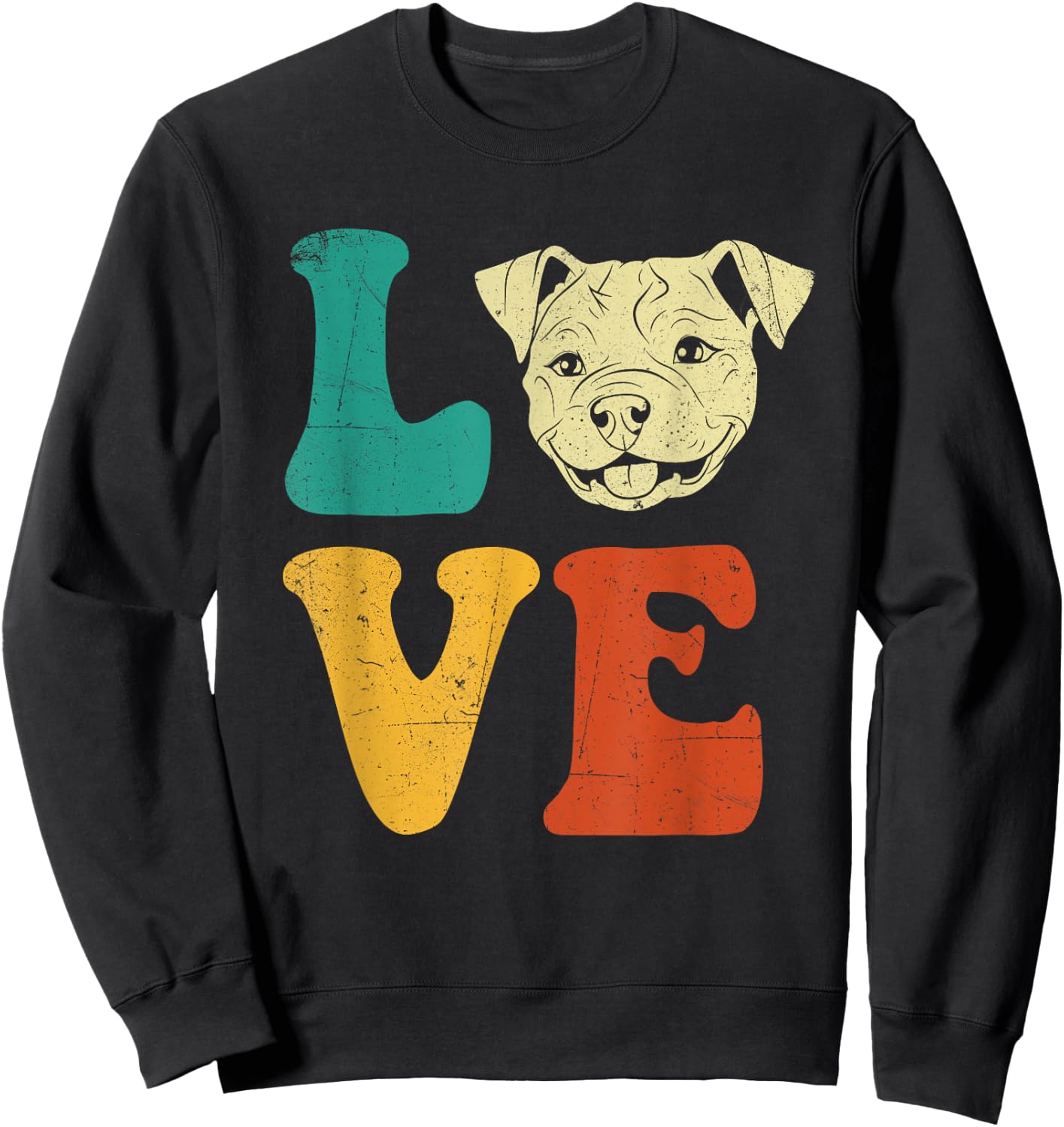 Love Pitbull Terrier Dog Breeder Canine Lover Pet Trainer Sweatshirt - Sweatshirt | Black