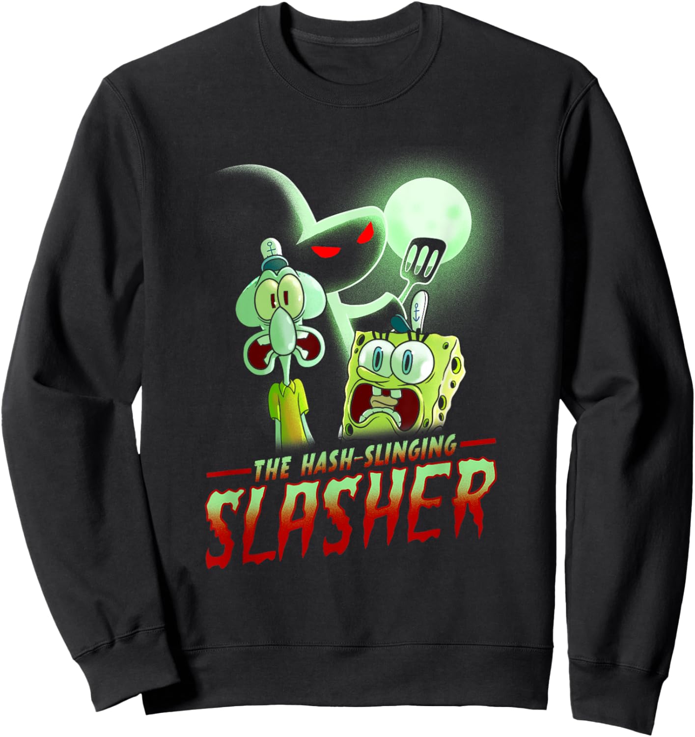 SpongeBob SquarePants The Hash Slinging Slasher Spooky Sweatshirt - Sweatshirt | Black
