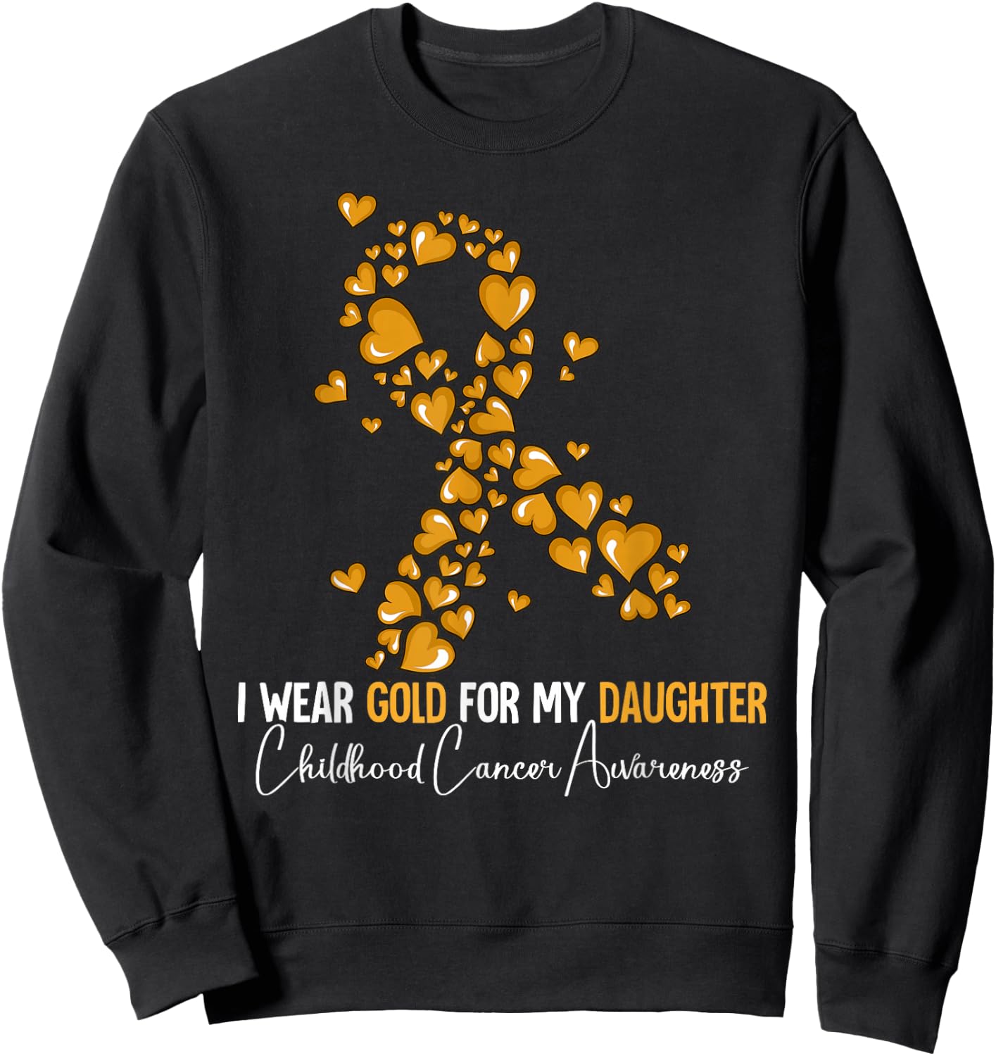 Daughter Childhood Cancer Awareness Sweatshirt - Sweatshirt | Black