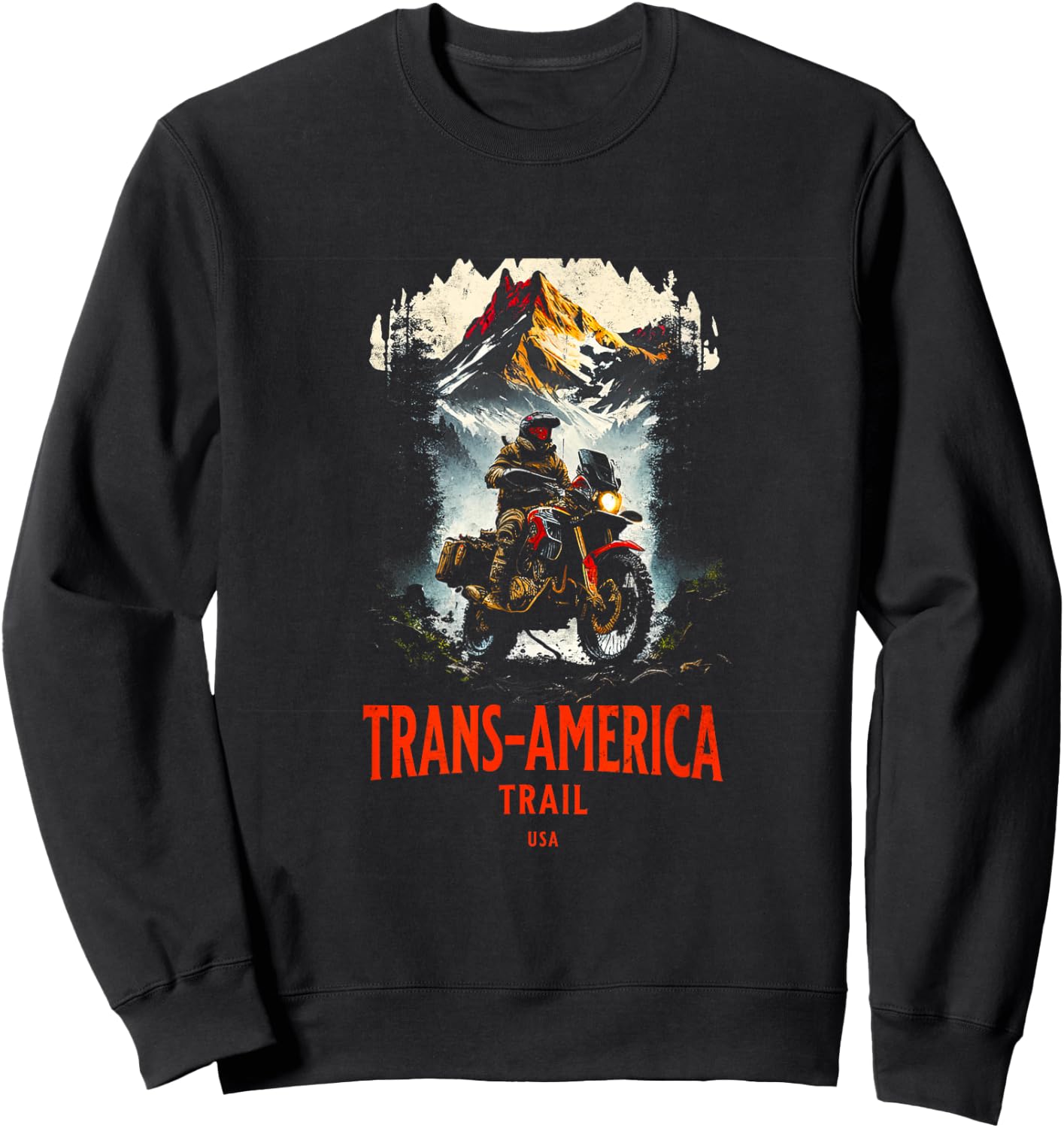Adventure Motorcycle Gear Trans America Trail Sweatshirt - Sweatshirt | Black