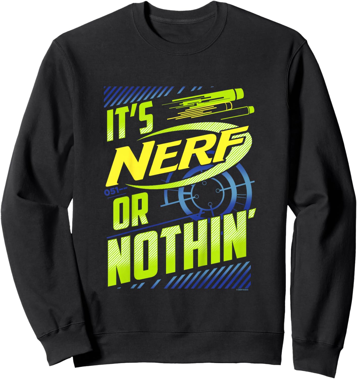 Nerf It's Nerf Or Nothin' Vintage Bullseye Logo Sweatshirt - Sweatshirt | Black