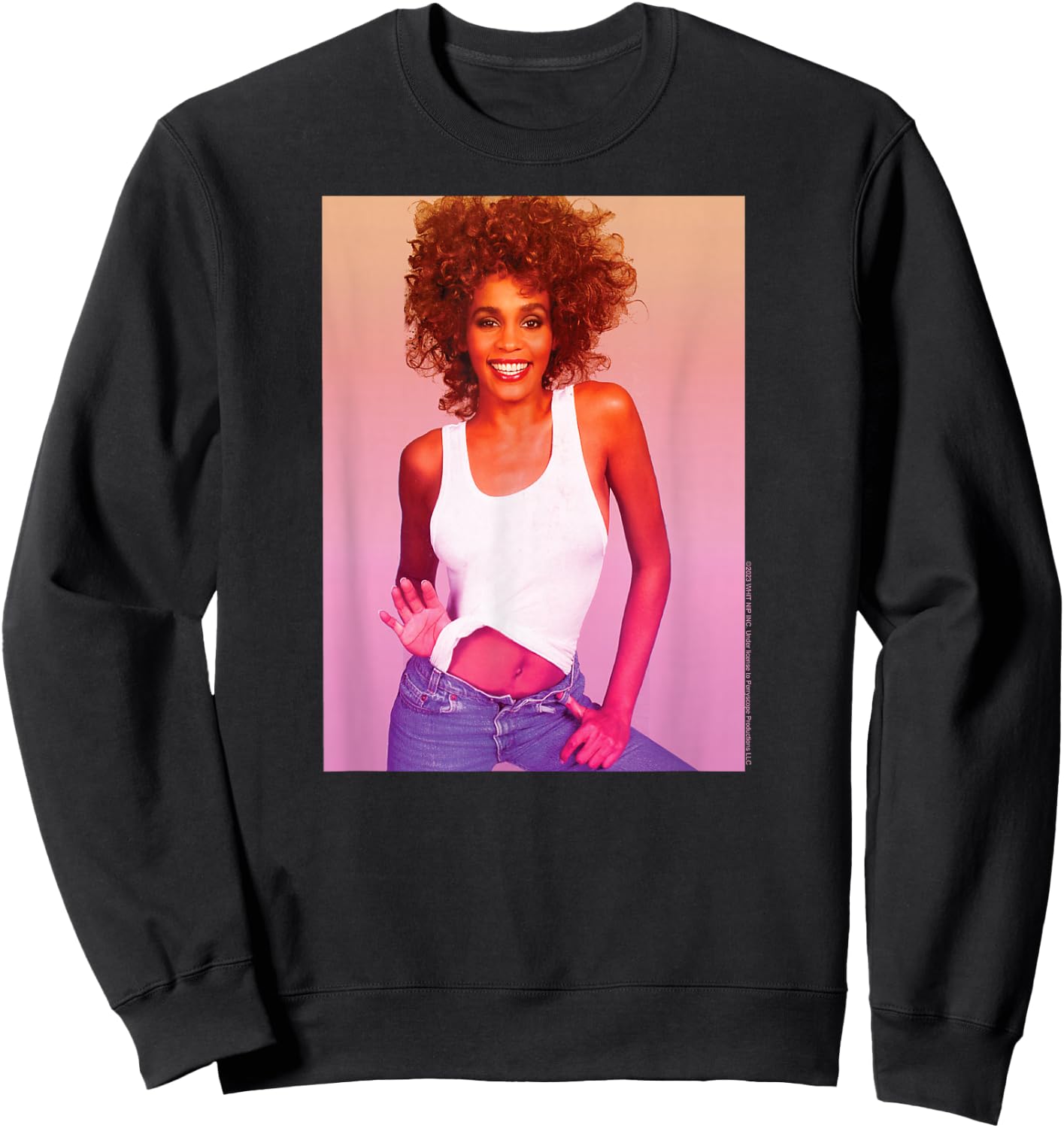 Whitney Houston - Gradient Photo Sweatshirt - Sweatshirt | Black