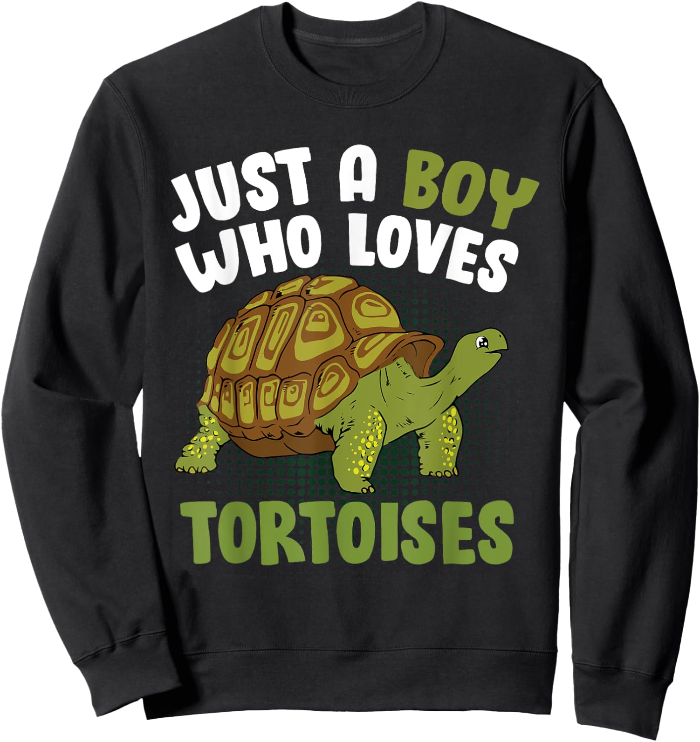 Just A Boy Who Loves Tortoises Men Reptile Turtle Sweatshirt - Sweatshirt | Black