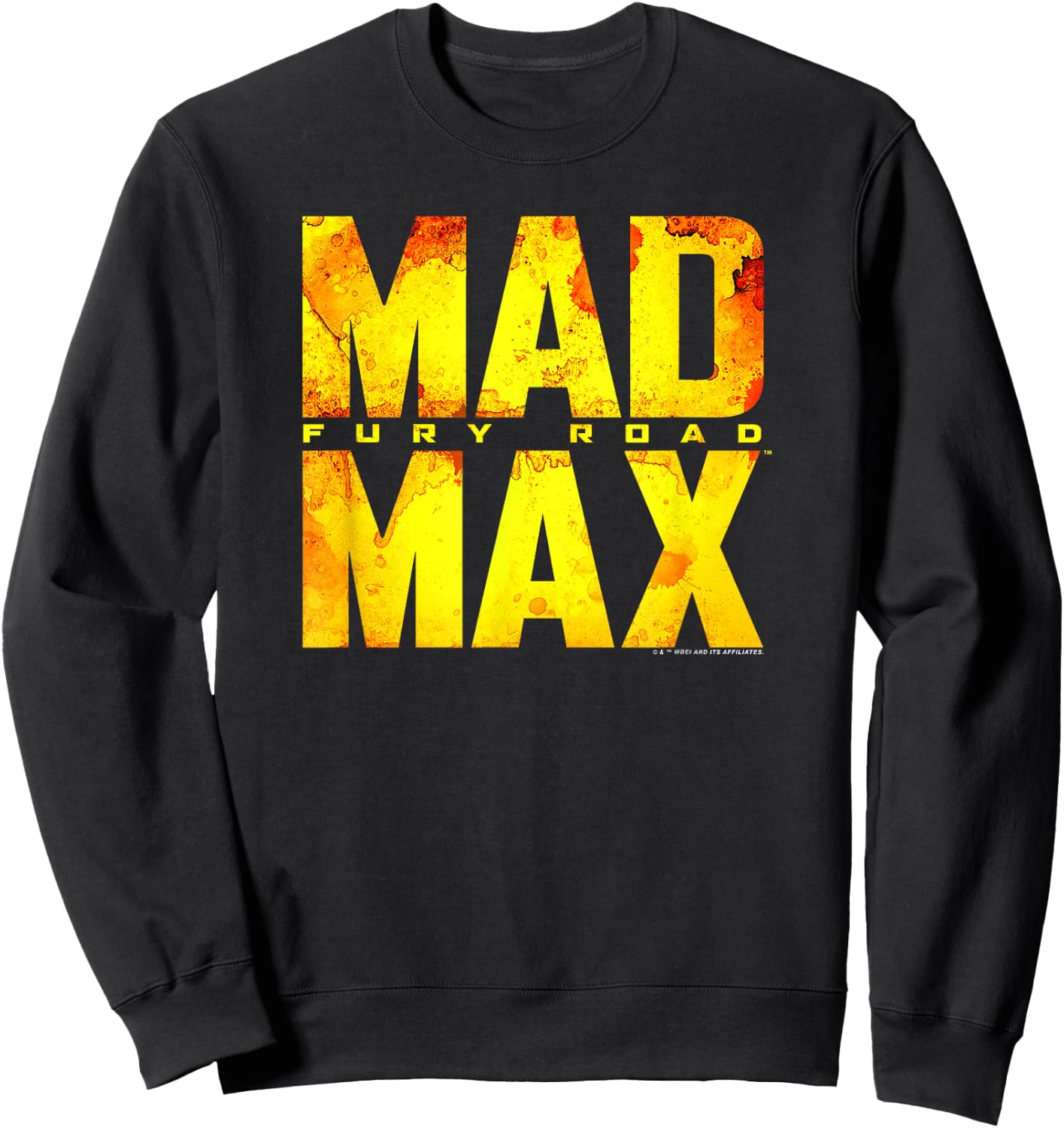 WB100 Mad Max Fury Road Bold Gold Stack Movie Logo Sweatshirt - Sweatshirt | Black