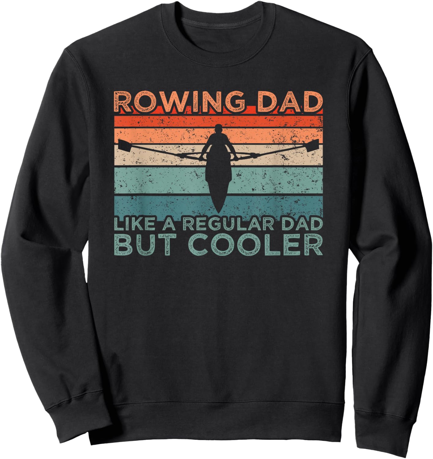 Round Rowing Dad Rudder Sweatshirt - Sweatshirt | Black