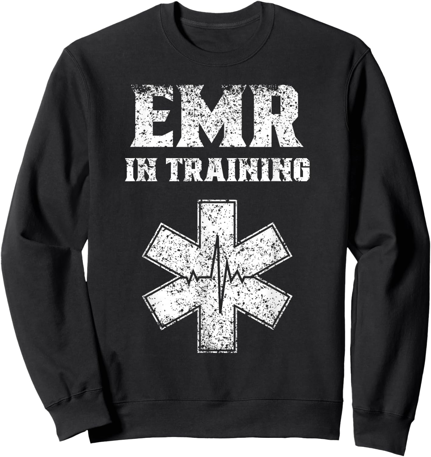 Emergency Medical Responder In Training Emr Emt Ambulance Sweatshirt - Sweatshirt | Black
