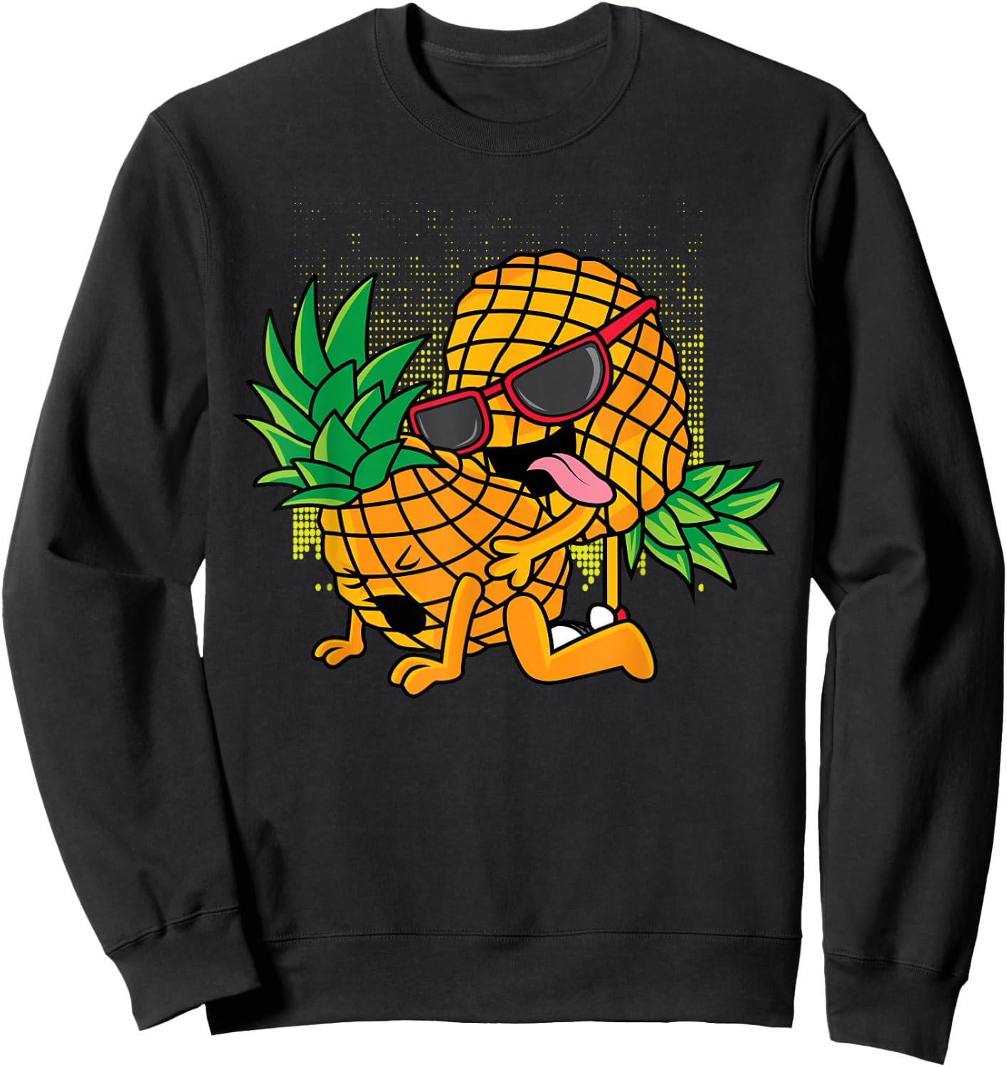 Funny Upside Down Pineapple Swinger Sexy Joke Men and Women Sweatshirt - Sweatshirt | Black