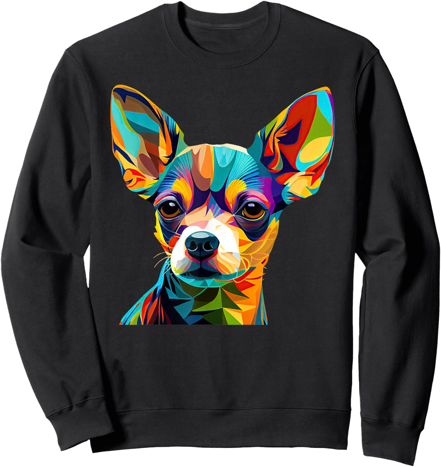 Chihuahua Lover Design Pop Art Cute Chihuahua Sweatshirt - Sweatshirt | Black