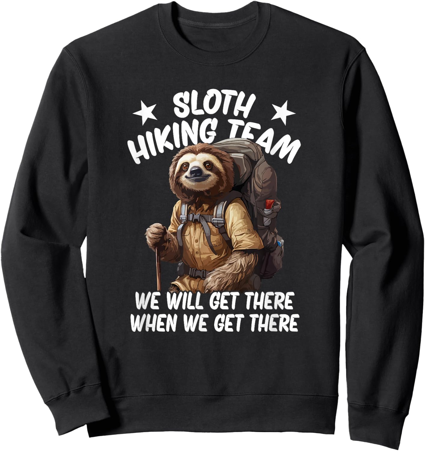 Sloth Hiking Team Sweatshirt - Sweatshirt | Black