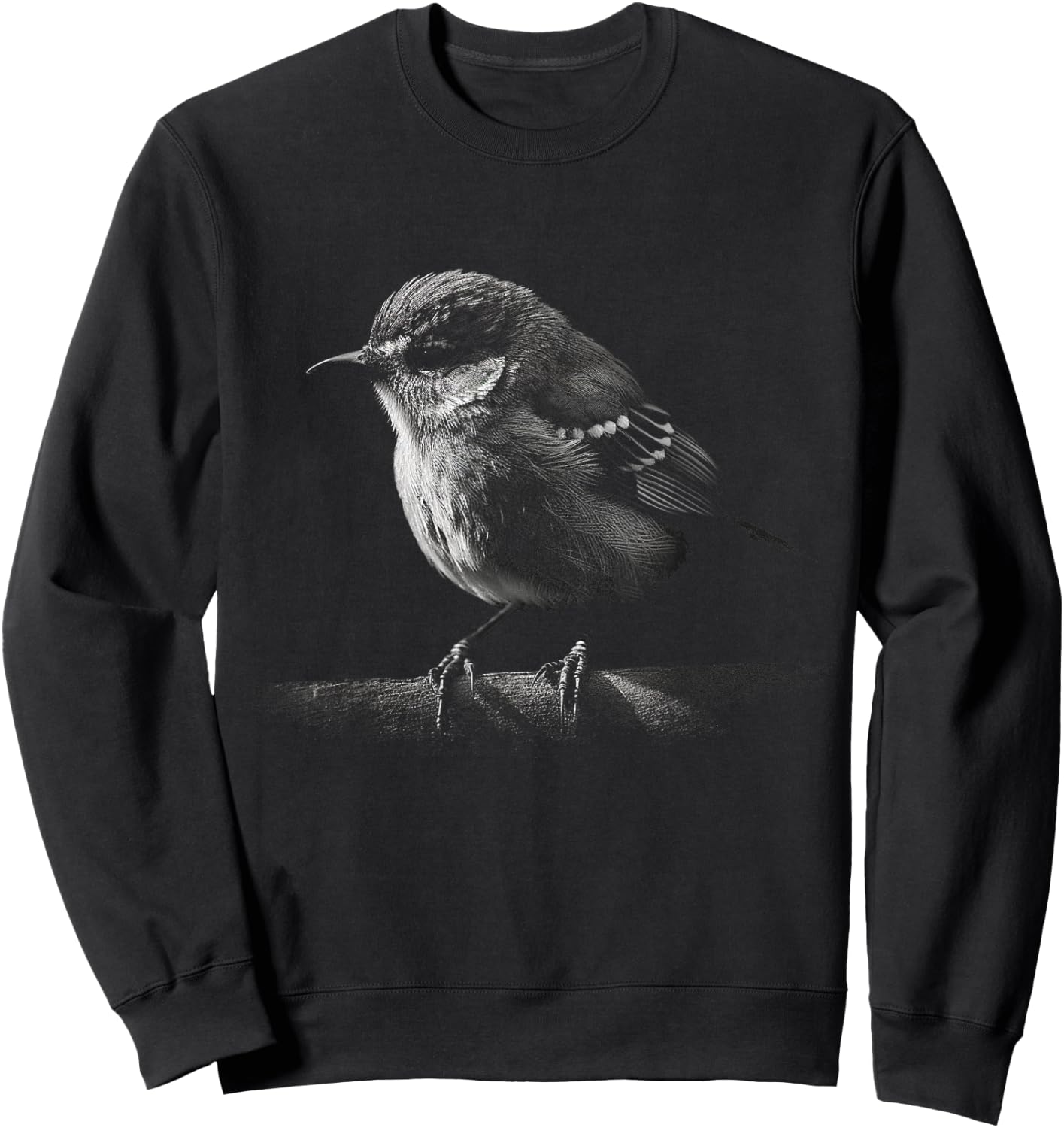 Bird Lover Artwork | Animal Motif Bird Sweatshirt - Sweatshirt | Black