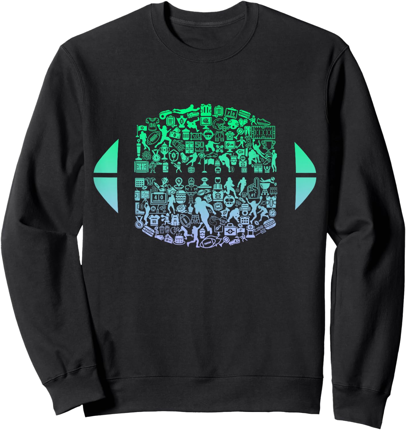 Football Gear for Football Player | Fan Boys Youth Football Sweatshirt - Sweatshirt | Black