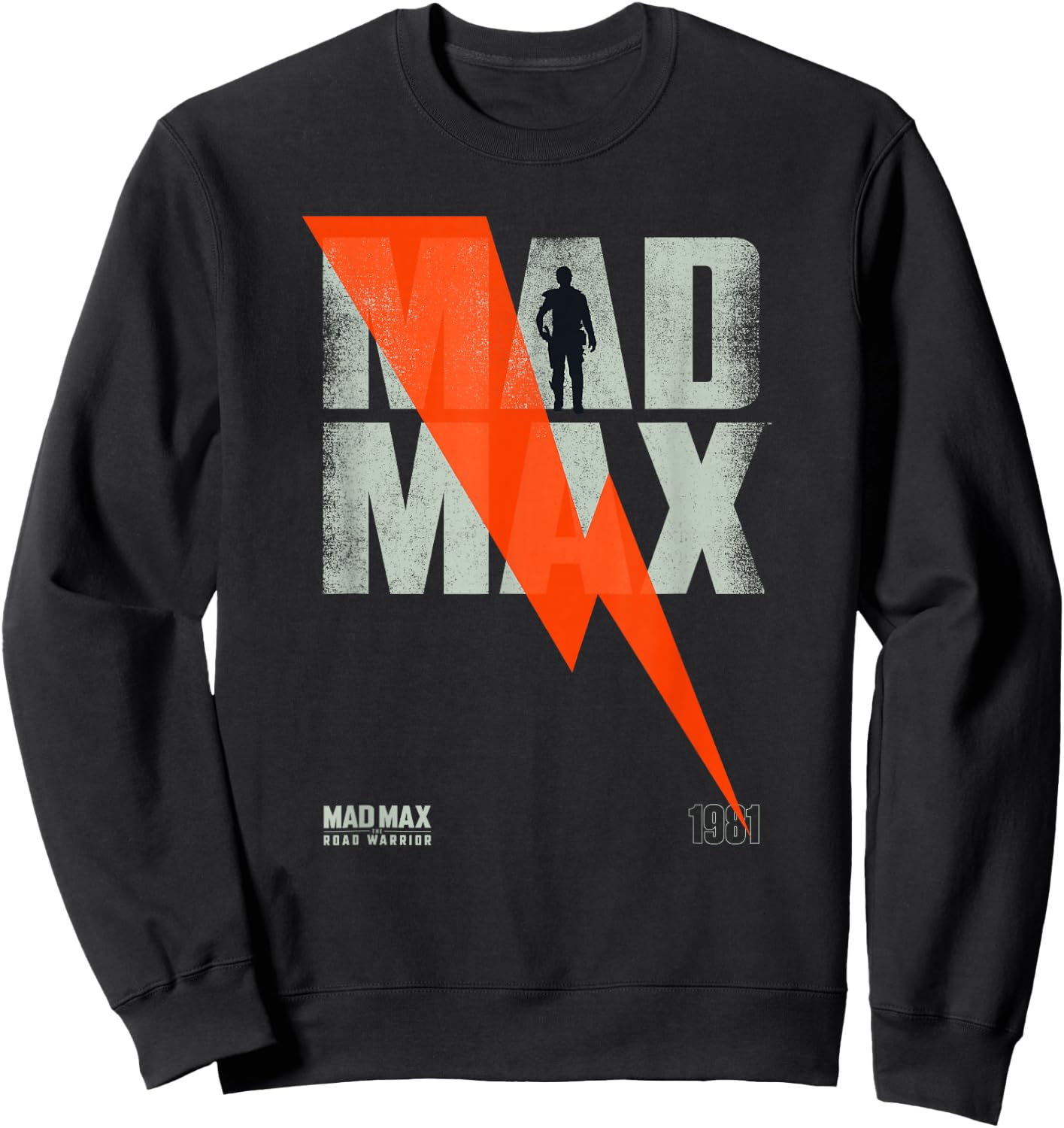 WB100 Mad Max The Road Warrior 1981 Vintage Lightning Poster Sweatshirt - Sweatshirt | Black