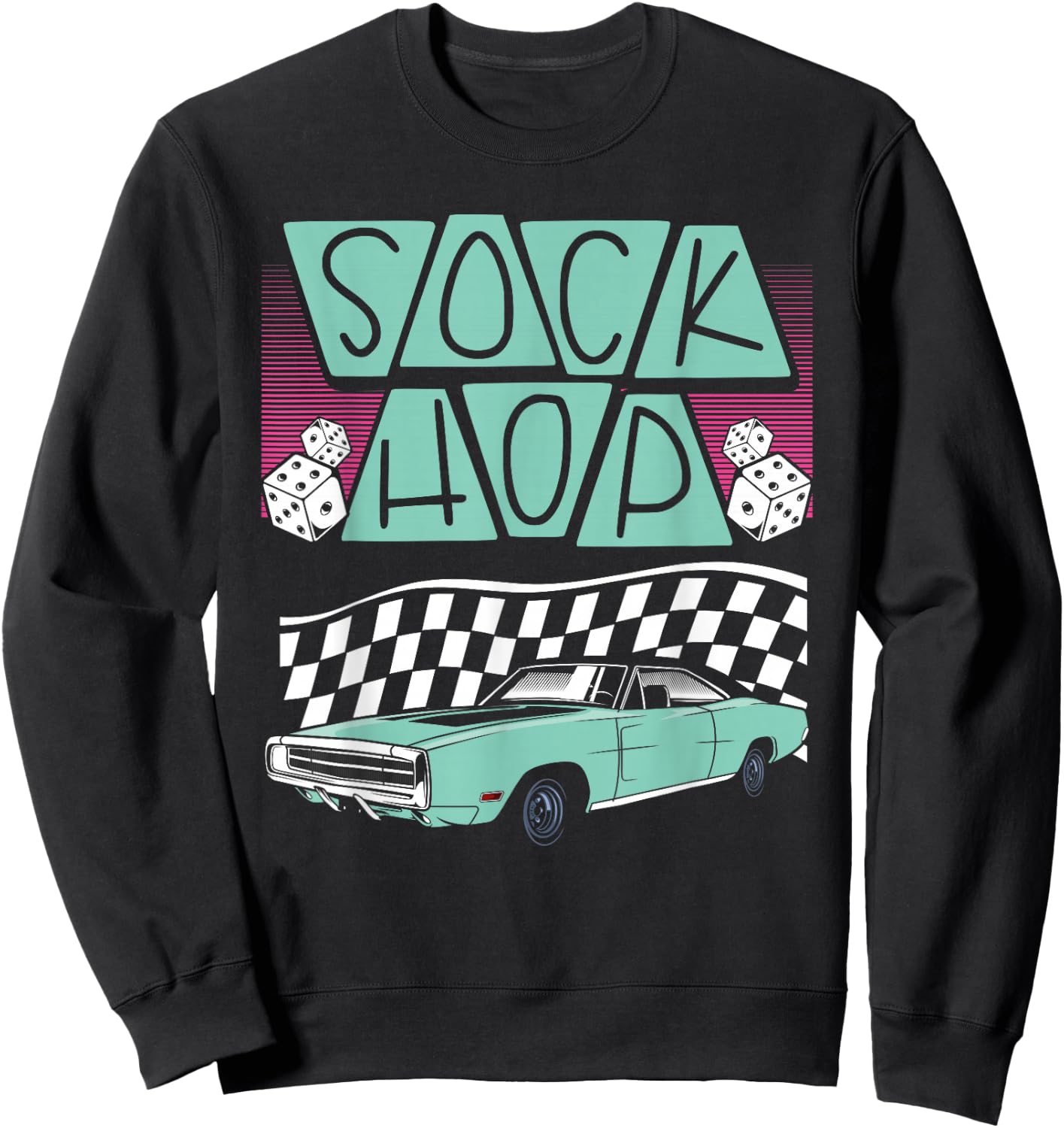 Sock Hop 50S Sock Hop Sweatshirt - Sweatshirt | Black