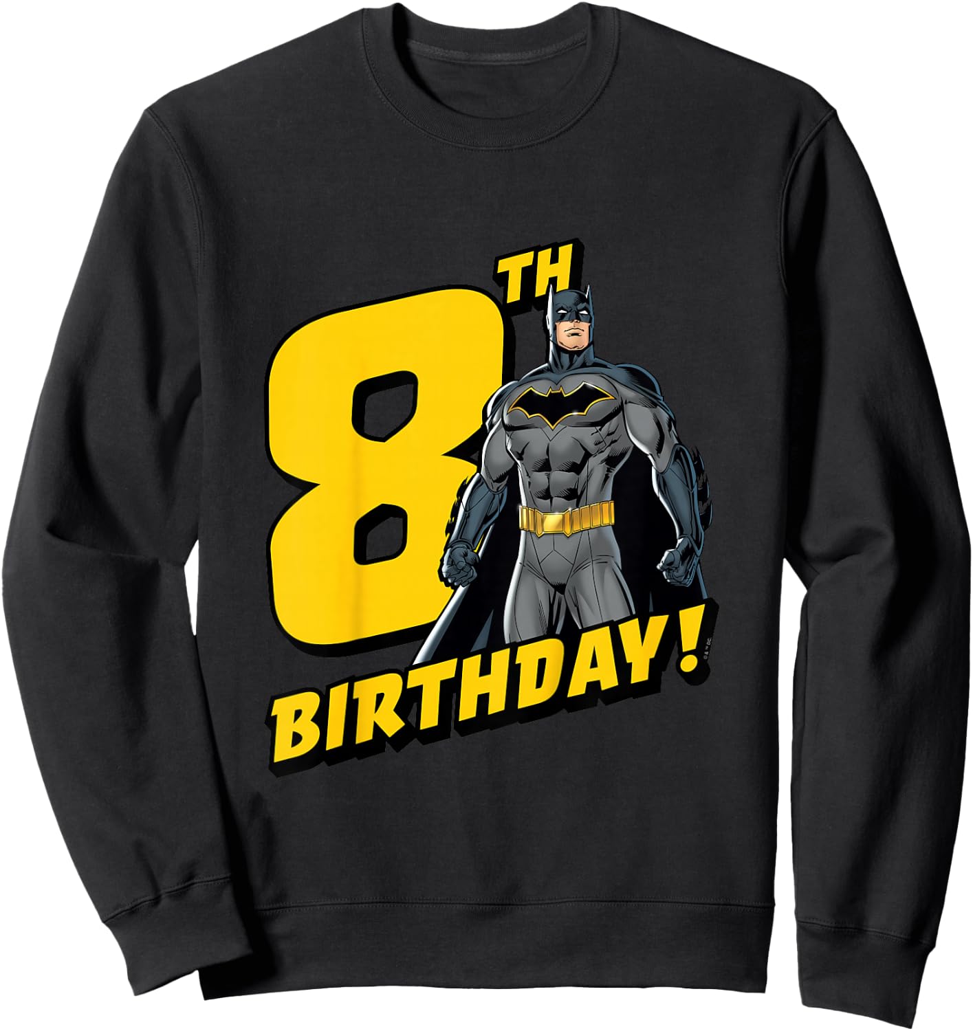 Kids Batman 8th Birthday Sweatshirt - Sweatshirt | Black