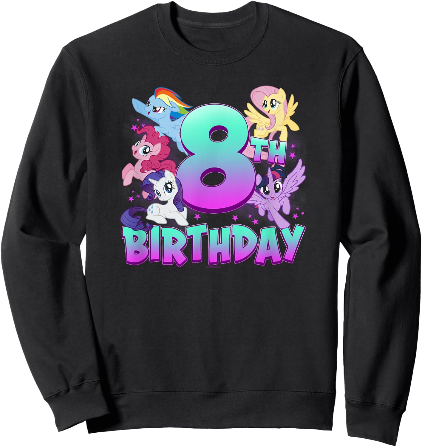 My Little Pony 8th Birthday Group Shot Sweatshirt - Sweatshirt | Black