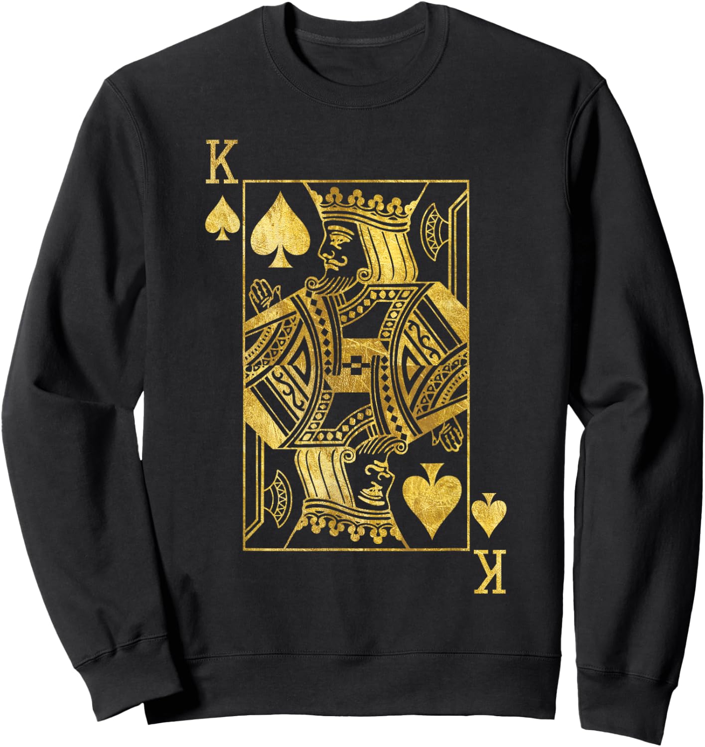Lucky Poker Cards Knight King of Spade Game Casino Sweatshirt - Sweatshirt | Black